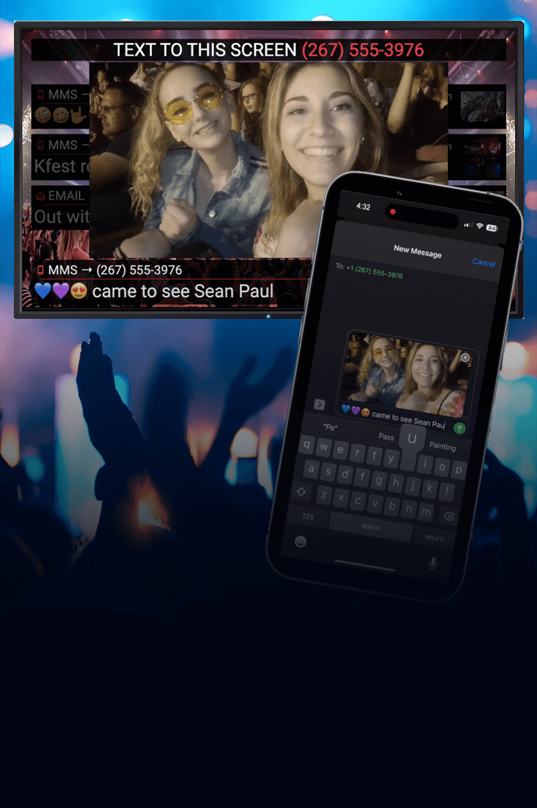  JammText text to screen virtual DJ software