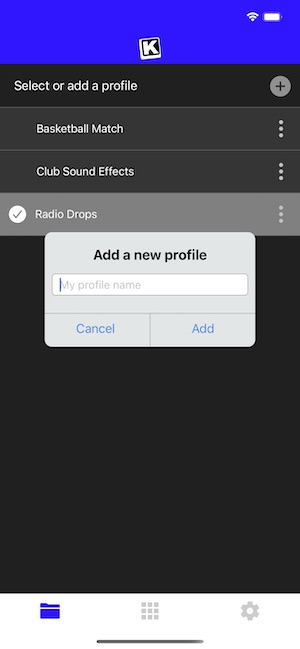 KueIt mobile profile select
