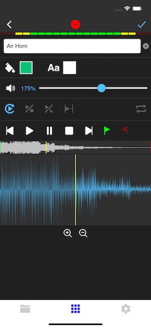 KueIt mobile soundboard app waveform