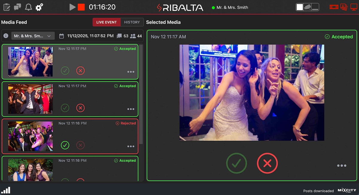 Ribalta Desktop App Interface Approval