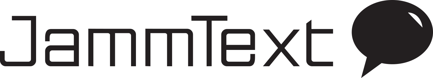 jammtext text-to-screen app logo